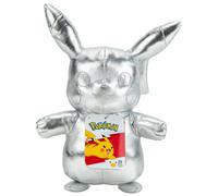 POKEMON PIKACHU SILVER 8" PLUSH BRAND NEW WITH TAGS 25TH ANNIVERSARY