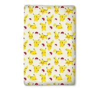 Pokemon Pikachu Single 100% Cotton Fitted Sheet, Multi/Yellow/White | Bed sheet for kids' bedrooms, fun poses, Poke Ball print