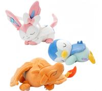 Pokemon Pikachu Sleeping Series Sylveon Glaceon Leafeon Gengar Plush Sprigatito Piplup Stuffed Doll Charizard Peluche Toy Gift Gengar 18cm