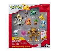 PKW -Battle Figure MP 10Pk 2": Pikachu #4, Squirtle #5, Bulbasaur #5, Charmander #5, Geodude, Mimikyu, Pawniard, Bonsly, Oshawott; 4.5" Alakazam - TGT