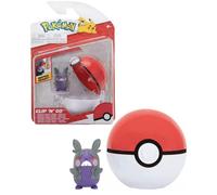 Pokémon PKW0158 - Clip and Go Pokéball - Morpeko & Pokéball, Official Pokéball with Movable 5 cm Figure