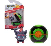 Pokémon PKW2658 Clip 'n'Go Pokéball Zorura & Darkball Official Pokéball with Detailed 5 cm Figure