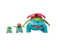 Pokémon PKW2775 Select Evolution 3 Pack-Features 2 Bulbasaur, 3 Ivysaur and 12-Inch Venusaur Battle Figures, Multi