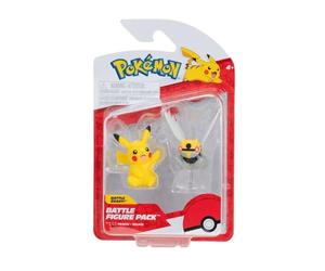 Pokémon PKW3576 - Battle Figure Pack - Ninjask & Pikachu Official Detailed Figures, 5 cm Each