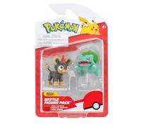 Pokémon PKW3583 Battle Figure Pack - Leufeo & Bisasam Official Detailed Figures, 5 cm Each