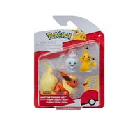 Pokémon PKW3611 Battle Figure Set - Pikachu, Gelatini, Flamara, Official Figure