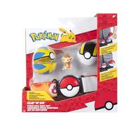 Pokémon PKW4168 Panflam Clip 'N' Go Belt Set - Panflam Battle Figure with Float Ball, Hyperball and Belt Official Set