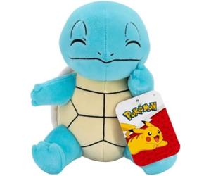 Pokemon Plush Squirtle - 20 cm High - Blue/Brown - Official Pokémon Plush Toys for Children 2+ Years