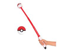 Pokémon Poke Ball Telescopic Fetch Launcher for Pets - Portable Launcher with Strap plus 2.5-Inch Rubber Ball