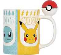 POKEMON POKEBALL 3D HANDLE COFFEE MUG PIKACHU SQUIRTLE POKEDEX CUP NOVELTY