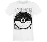 Pokémon Pokéball Balance Men's T-Shirt White Fan Merch, Gaming, White, XXL