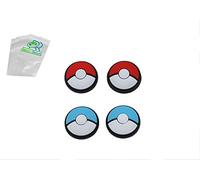 Pokemon POKEBALL Thumb Grips For Nintendo Switch Joy-Con and Switch Lite - Rubber Silicone Protective Cover Pads - (4 Pack)
