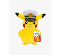 Pokémon Plush Captain Pikachu – 8-Inch Soft Plush with Captain's Hat and Authentic Details