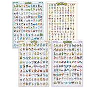 Pokemon Poster Characters Set of 4 (61 x 91.5 cm) Regions: Kanto, Johto, Hoenn & Sinnoh