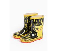 Pokemon Printed Yellow & Black Rubber Wellies 10 Infant
