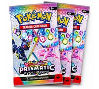Pokemon Prismatic Evolutions Booster Pack * 3 English Language (10 cards/Pack) | Size: 3 Pack Pokemon Multicolor 3 Pack