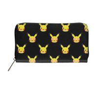 Pokemon Purse Pikachu Face all over print new Official Black Zip Around
