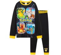 Pokemon Pyjamas for Boys & Teenagers Long PJs Set Soft Breathable Pikachu Nightwear Loungewear Comfy Jammies Sleepwear Anime Gifts for Boys (9-10 Years, Yellow/Black)