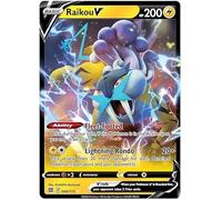 Pokemon Raikou V 048/172 Ultra Rare Card (SWSH Brilliant Stars)