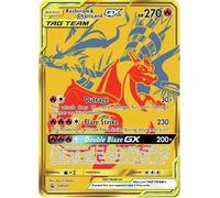 Pokemon - Reshiram & Charizard GX - SM247 - Full Art - Gold Promo Card