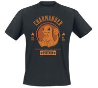 Pokemon Charmander Men's Short-Sleeved T-Shirt Black Regular/Regular Fit, Black, S