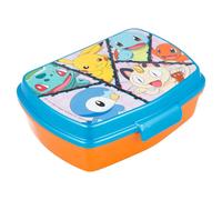 Stor Pokemon Kids Childrens Sandwich Box, Lunch Box, Snack Box, Rectangular School Travel Lunch Food Box Sandwich Bento Container, BPA Free (Blue)