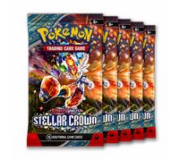 Pokemon Scarlet & Violet Stellar Crown Booster Pack * 5 - English (10 / Pack) | Size: 5 Pack Pokemon Multicolor 5 Pack