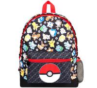 Pokémon School Backpack for Boys & Girls 2 Compartment Travel Rucksack for Kids Adjustable Shoulder straps and Mesh Pocket