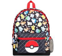 Pokemon School Bag Backpack for Boys | 2 Compartment Travel Rucksack for Kids Adjustable Shoulder straps and Mesh Pocket
