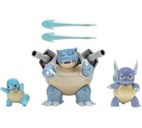 Pokemon Select Squirtle, Wartortle & Blastoise Evolution Figure Multi-Pack - New