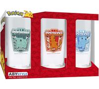 ABYSTYLE Pokémon 3 Glass Set | 290ml Glasses | Kitchen Decor |Pokémon Merchandise