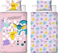 Pokemon Single Duvet Kids Pink Bedding Set Pikachu Reversible Quilt Cover