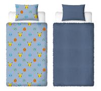 Pokemon Official Single Fleece Duvet Cover Set | Super Soft and Warm | Official Gaming Merchandise Bedding | Reversible 2 Sided Winter Cosy Kids Bedding Cover Including Matching Pillow Cases