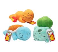 Pokemon Sleeping Plush 3-Pack Gen 1 Starters Plush Soft Toy