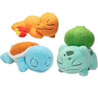 Pokemon Sleeping Plush 3-Pack Gen 1 Starters Plush Soft Toy
