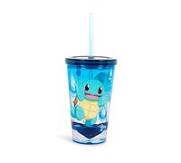 Pokemon Squirtle 16oz Plastic Carnival Cup Tumbler with Lid and Reusable Straw