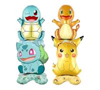 Pokemon Standing Balloons | Pikachu, Squirtle, Charmander & Bulbasaur | 8 Balloons