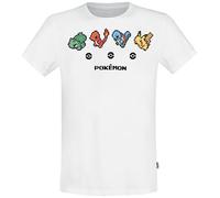 Pokemon Starters Men's T-Shirt White S 100% Cotton Regular
