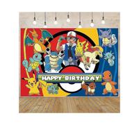 (Pokemon style02) Multiple Styles Kids Birthday Party Photography Background Backdrop Photo Studio Birthday Decors