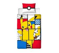 Pokemon Super Memphis Reversible Duvet Set Multicoloured (Single)