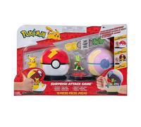 Pokemon Surprise Attack Game - 2-Inch Pikachu with Fast Ball and 2-Inch Treecko with Heal Ball plus Six Attack Discs