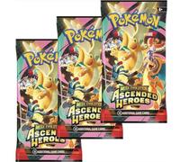 Pokémon TCG: Ascended Heroes Booster Packs x3 | Pokemon Ascended Heroes ME03 | Pokemon Mega Evolution Series | Perfect for Fans of Ascended Heroes Booster Box | Titan Authenticated