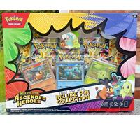 Pokémon TCG: Mega Evolution-Ascended Heroes First Partners Deluxe Pin Collection (3 Foil Promo Cards, 1 Deluxe Pin & 5 Booster Packs)