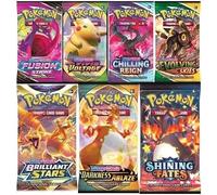 Pokemon TCG: Authentic Factory-Sealed Booster Pack (Includes 1-in-3 V/VMAX Mystery Card Pack, Free Protective Card Holder)