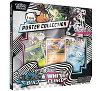 Pokémon TCG: Black Bolt & White Flare Poster Collection (SV10.5) [English] - 4 Boosters, 3 Promo Cards + Poster | Unova Special Set | With Heartforcards® Shipping Protection