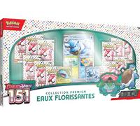Pokémon TCG: Flourishing Waters Premium Collection (4 Glossy Promo Cards, 1 Large Glossy Card and 12 Boosters)