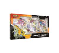 Pokemon TCG Heavy Hitters Premium Collection Box: Lucario V & Tyranitar V Foils, 14 Booster Packs, Oversized Lucario V, 4 Metallic Coins - B0D9WLX7PB