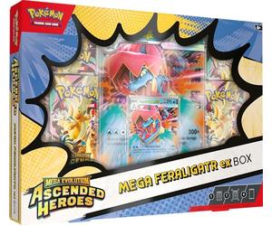 Pokémon TCG: Mega Evolution-Ascended Heroes Mega Feraligatr ex Box (1 Foil Promo Card, 1 Oversize Lenticular Card & 4 Booster Packs)