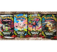 Pokémon TCG Mega Evolution Perfect Order Sealed Booster Pack Bundle (Set of 4)