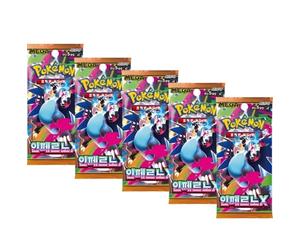 Pokemon TCG Mega Inferno X.M2 Korean Phantasmal Flames Booster Packs x5 | Korean Pokémon Cards | Mega Evolution Series | 5 Cards per Pack | Titan Authenticated